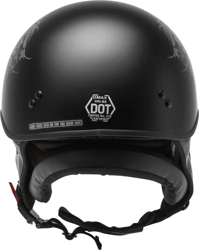 Miniatura 2 de GMAX HH-65 Naked DOT aprobado medio casco para motocicleta, ciclomotor, scooter y más