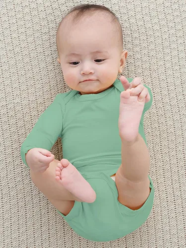 Miniatura 17 de Body para bebé con puños de manopla, rayón hecho de bambú, pijama de manga larga para niños y niñas