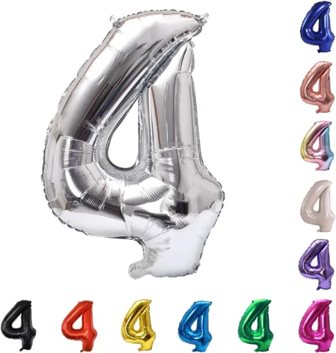 Miniatura 191 de YPSelected Globo grande de 32 pulgadas de helio con números 0-9 de papel de aluminio azul para cumpleaños, bodas y fiestas (Azul, 3)