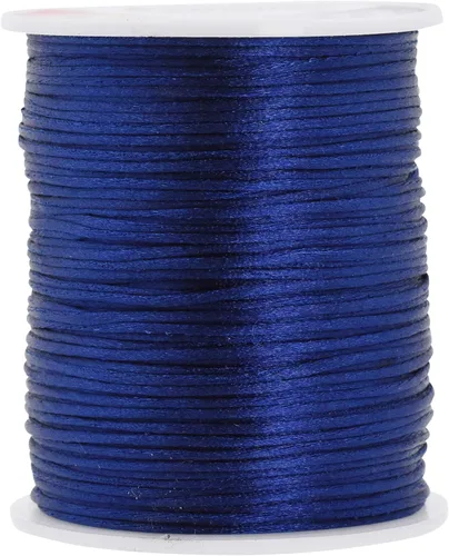 Miniatura 19 de Mandala Crafts Cordón de Satén de Nailon 2mm Cordón Rattail Champagne - 100 Yardas Cordón de Nailon Chino para Nudos Cordón de Seda Cola de Rata