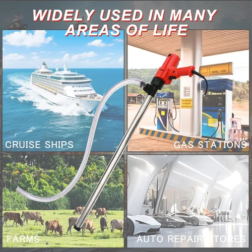 Miniatura 6 de Bomba eléctrica de barril para transferencia de combustible de 2480W, 110V 13000RPM, para bombas de transferencia eléctricas de 55 galones con tubo