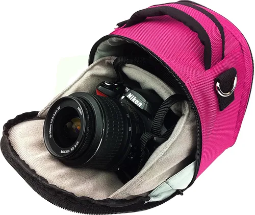 Miniatura 5 de Vangoddy – Laurel Bolsa para Nikon Coolpix P990/P610/P900/P530/P600/P7800/P520/P510/P500/P100/P90/P80 Digital SLR Cámaras (Rosa)