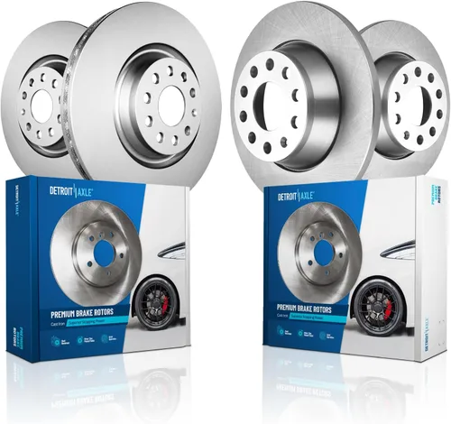 Miniatura 76 de Detroit Axle - 4 rotores de freno para Ford 2012 2013 2014 F-150 Lobo, repuesto de rotores de freno de disco: rotor delantero de 13.78 pulgadas