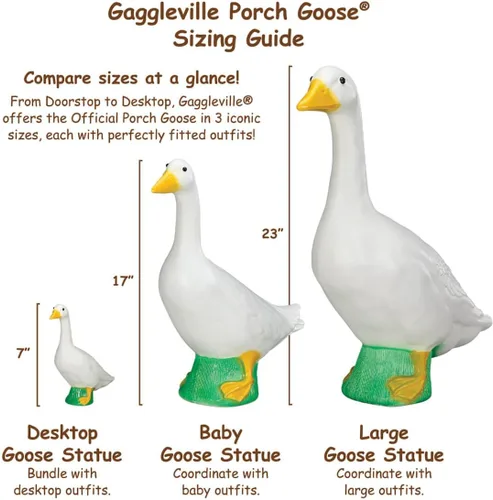 Miniatura 4 de Gaggleville - Traje de ganso de reno para bebé, se adapta a la estatua de bebé de 17 pulgadas de alto, por Fox Valley Traders Reno bebé