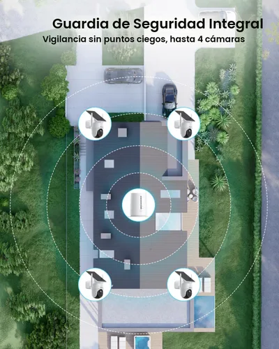 Miniatura 3 de Cámaras de seguridad ARCCTV inalámbricas para exterior, kit de 4 cámaras, sistema de cámara de seguridad solar inalámbrica de 4MP con panorámica