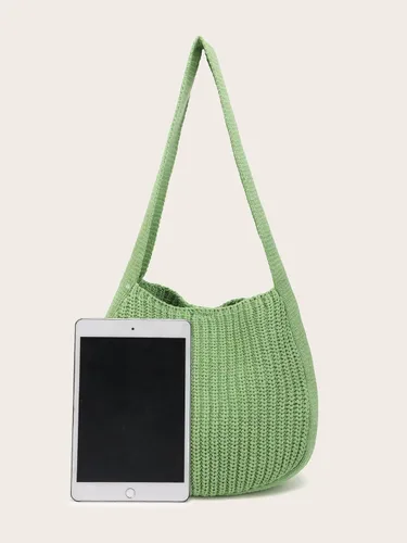 Miniatura 51 de ENBEI Bolsos de hombro para mujer Bolsos de ganchillo Bolso de punto grande Bolso de mano estético para la escuela lindo Bolsas de mano Bolsa