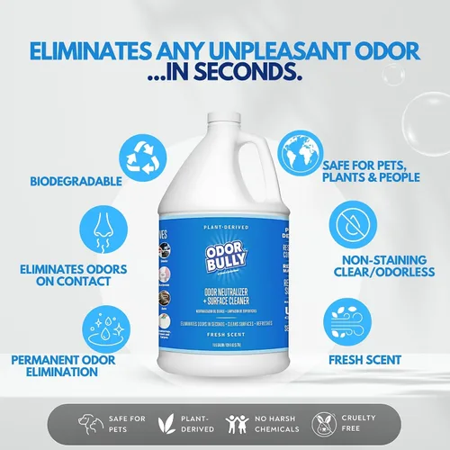 Miniatura 7 de Whip-It Odor Bully Neutralizador instantáneo de olores – Potente fórmula a base de plantas Elimina olores difíciles de casa y coche Aroma fresco