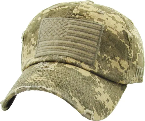 Miniatura 100 de KBETHOS Tactical Operator Collection USA Fishing Mesh Ballcap Flag Patch America Outdoors Trucker Baseball Cap