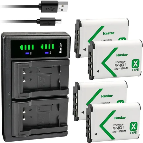 Miniatura 7 de Kastar Cargador de batería USB NP-BX1 LTD2 para cámara Sony Vlog ZV-1, Cyber-Shot DSC-H400, Cyber-Shot DSC-HX300, Cyber-Shot DSC-HX400, Cyber-Shot