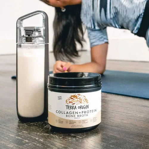 Miniatura 4 de TERRA ORIGIN Polvo de péptidos de colágeno Caldo de huesos Suplemento de proteína de colágeno hidrolizado tipo I y III para mujeres y hombres