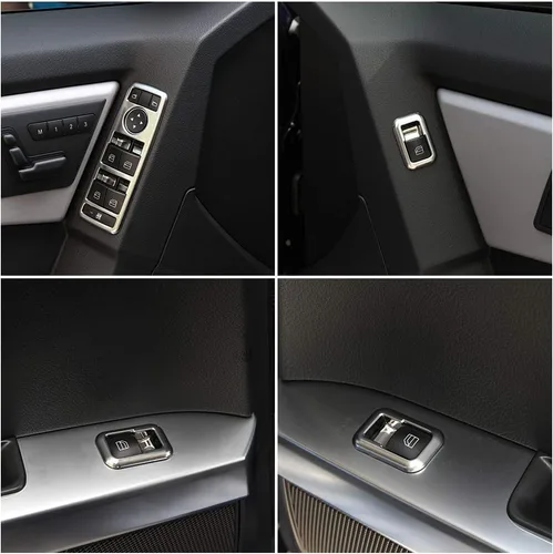 Miniatura 4 de Cubierta de botón de interruptor de elevación de ventana cromada ABS para Mercedes Benz SLK/GLK/G500/A/B/CLA/C W204/GLA/ML/E W212/GLE