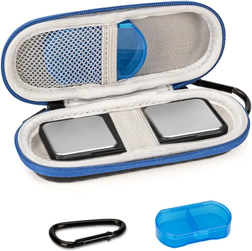 Funda compatible con monitor Kardiamobile ECG, almacenamiento de viaje duro para Alivecor Kardia Mobile 6L Monitor de corazón con pastillero y Negro