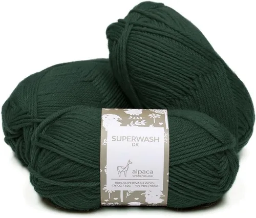 Miniatura 18 de 100% lana pura Superwash de Alpaca Warehouse, juego de 3 madejas (150 gramos) de peso DK - Procedencia directa de Perú - Celestialmente suave