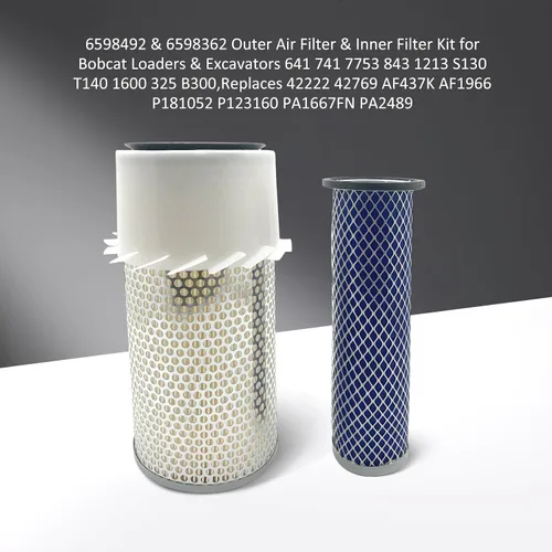 Miniatura 6 de 6598492 y 6598362 Kit de filtro de aire exterior y filtro interior para cargadores y excavadoras Bobcat 641 741 7753 843 1213 S130 T140 1600 325