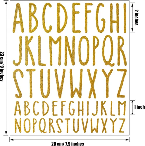 Miniatura 2 de Calcomanías de letra, 10 hojas de letras autoadhesivas, letras adhesivas del alfabeto mayúscula, letras para manualidades
