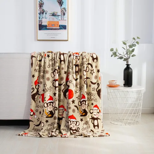 Miniatura 41 de Elegant Comfort Velvet Touch Ultra Lujosa Manta/Frazada de Vellón con Estampado Navideño de Vacaciones - 50 x 60 pulgadas, (Flor de Pascua), 50 x 60
