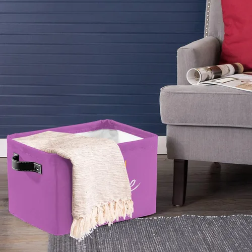 Miniatura 4 de Cesta de regalo personalizada con nombre, caja de juguetes de almacenamiento personalizada para niños, organizador de cubos de almacenamiento