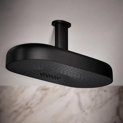 Miniatura 2 de KOHLER 26297-BL Statement™ Cabezal de lluvia oblongo, multifunción, 2.5 gpm, color negro mate