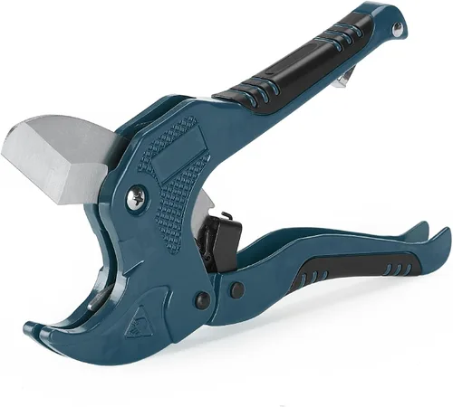 Miniatura 10 de Bates - Cortador de tubería de PVC, corta hasta 1-1/4", herramienta de corte de tubería de PVC de trinquete azul marino, cortadores de tubos de PVC