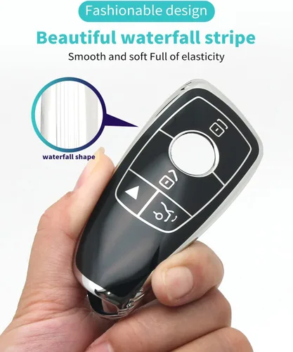 Miniatura 3 de Adecuado para llaves Mercedes Benz. La funda avanzada de TPU suave es compatible con llave remota inteligente C E R S G S CLS CLK GLC GLE GLS SL SLR