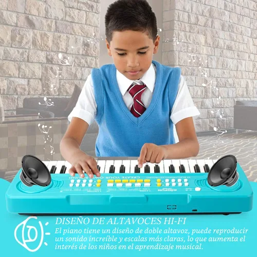 Miniatura 3 de Piano de Teclado para Niños, BIGFUN Piano de 37 Teclas para Niños Pequeños Instrumento de Juguete Educativo Musical Multifunción, Teclado