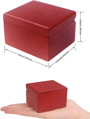 Miniatura 3 de Sinzyo Caja de Música de Madera Tallada de Cuerda Caja Musical Regalo para Navidad, Cumpleaños, Día de San Valentín