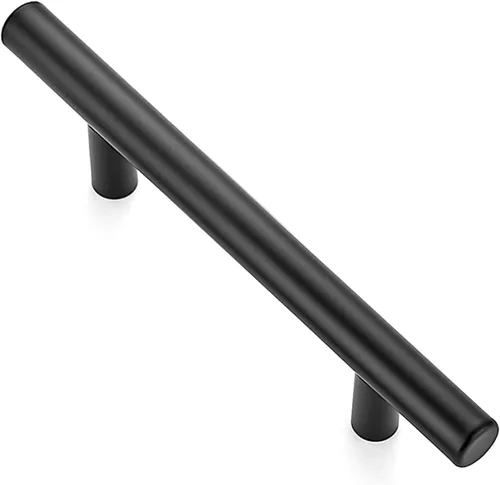 Miniatura 13 de Ravinte Paquete de 1 tiradores de gabinete de 6 pulgadas de acero inoxidable negro mate para cajones de cocina, tiradores de armario de 6 pulgadas