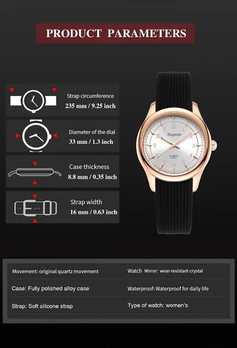 Miniatura 5 de Reloj de enfermera impermeable para mujer, reloj analógico de enfermería con segunda mano, esfera de fácil lectura
