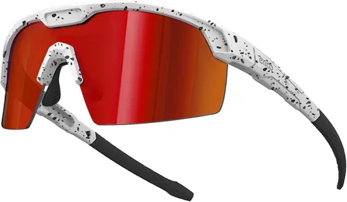 Miniatura 14 de Gafas de sol de béisbol pequeñas envolventes para jóvenes, niños y mujeres, para correr, ciclismo, deportes al aire libre S598 Negro/Amarillo Verde