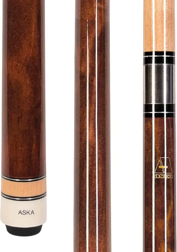 ASKA L3 - Taco de billar de arce canadiense de 58 pulgadas, punta dura de 0.512 in, junta de 5/16 x 18, mango sin envoltura, múltiples pesos y Marrón