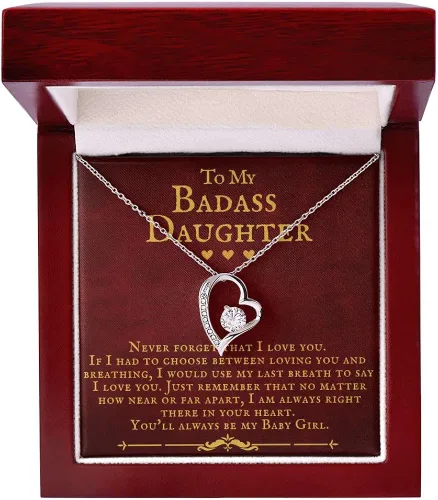 ZILORRA - Collar para hija Regalos para hija de mamá, regalos para hija de papá, collares para hija de mamá, joyería de hija de papá, cumpleaños,