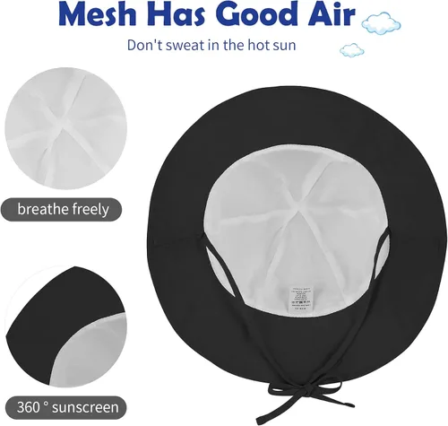 Miniatura 4 de Zando Sombreros de playa de ala ancha para bebés y niñas, protección solar, sombrero de verano