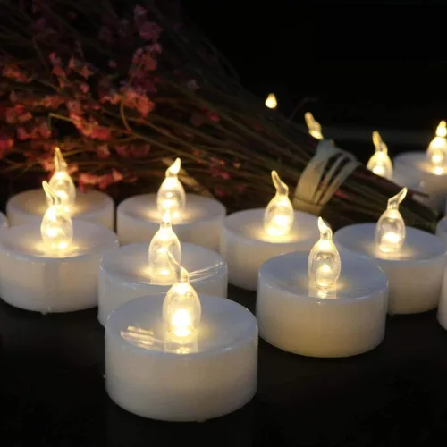 Miniatura 11 de Tappovaly Velas de té LED que funcionan con pilas: lámpara votiva sin llama, realista y brillante, parpadeante, de larga duración, 200 horas