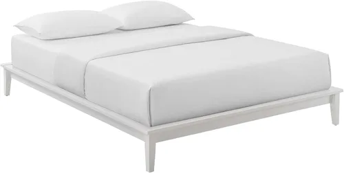 Miniatura 12 de Modway Marco de cama individual con plataforma de madera Lodge en capuchino