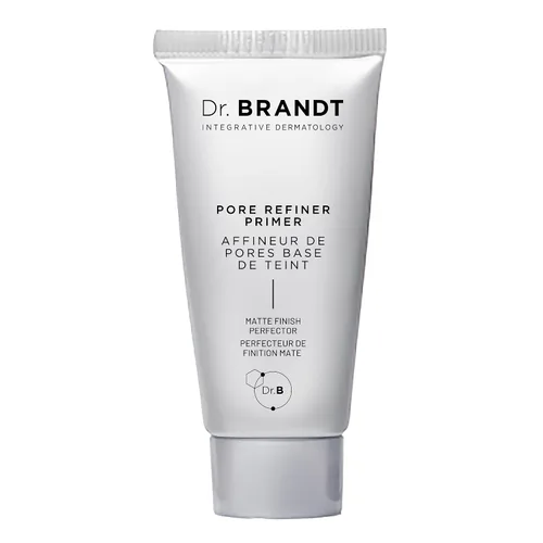 Dr. Brandt Pores No More, imprimación refinadora de poros, minimiza instantáneamente la apariencia de los poros, absorbe el aceite y matifica el