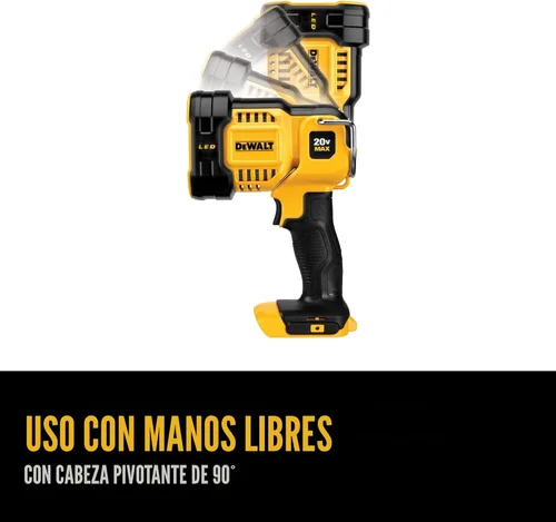 Miniatura 3 de DEWALT Luz de trabajo LED máxima 20V, cabeza pivotante (DCL043)