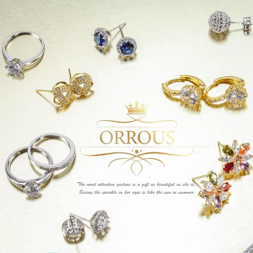 Miniatura 5 de Aretes de tapón con chapado de oro de 18 quilates y zircón cúbico (6.80quilates)