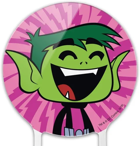 Miniatura 3 de Decoración acrílica para tartas de Teen Titans Go! Beast Boy para decoración de fiesta para boda, aniversario, cumpleaños, graduación