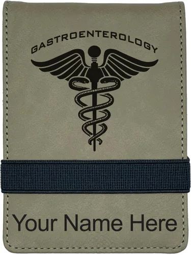 Miniatura 8 de LaserGram Mini Padfolio con bloc de notas y bolígrafo, gastroenterología, grabado personalizado incluido (rosa)