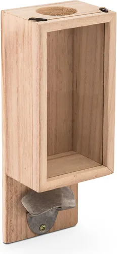 Miniatura 12 de Weddingstar Abrebotellas montado en la pared de madera personalizado y soporte para tapa de botella - Brewery Co