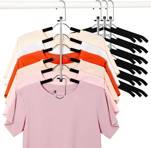 Miniatura 9 de TOPIA HANGER Percha para Ropa que Ahorra Espacio, Perchas de 6 Niveles para Camisas y Abrigos que Ahorran Espacio Sin Protuberancia en los Hombros