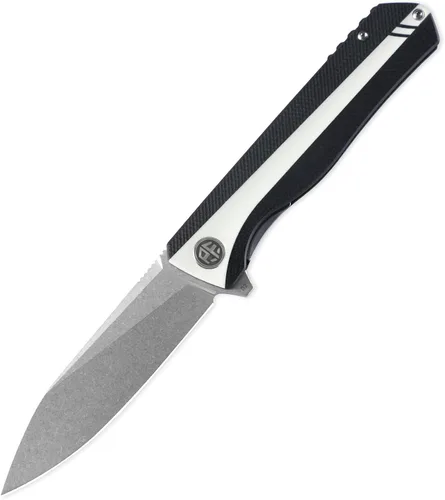 Miniatura 18 de Petrified fish PF818,3.54" D2 Blade, 3.67 oz G10 Handle Flipper Cuchillo plegable (fibra de carbono con mango G10, negro lavado a la piedra)