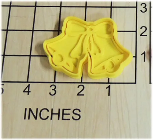 Miniatura 2 de Cortador de galletas y sello de campanas de boda #1239