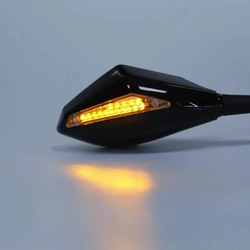 Miniatura 3 de TCMT Espejos LED integrados para Honda VFR800 Interceptor 03-07 Kawasaki Ninja ZX-10R 2004-2011 KTM RR312 08-09 Suzuki GSXR1000 09-11 Yamaha YZF-R6