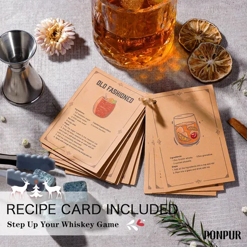 Miniatura 6 de PONPUR Regalos para hombres y papá, rellenos de calcetines, juego de decantador de whisky con 2 vasos, regalo único y genial de cumpleaños para papá