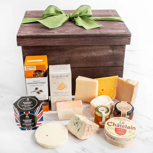 Miniatura 2 de igourmet 8.5 libras de tesoros de queso gourmet de lujo y aperitivos en caja de regalo, relleno de quesos gourmet, trufas y otras especialidades