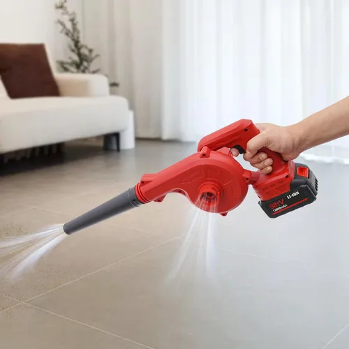 Miniatura 10 de Soplador de hojas de mochila 25.4CC 2 tiempos alimentado a gas jardín patio ventilador limpio 275 CFM, 750W 7500RPM, motor de refrigeración por