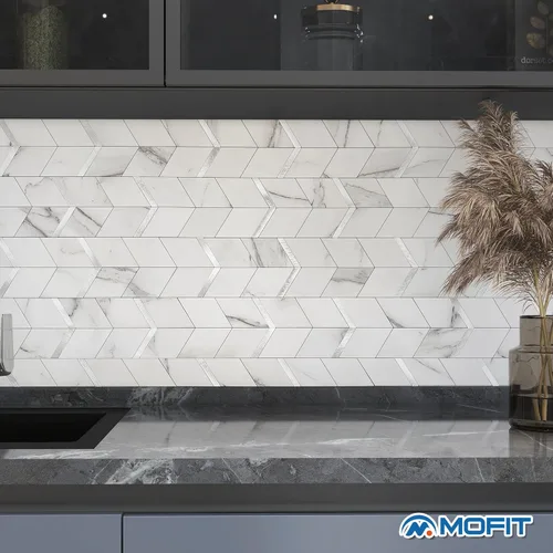 Miniatura 4 de MOFIT Protector contra salpicaduras despegar y pegar para cocina, panel de pared 3D azulejo despegar y pegar autoadhesivo protector contra