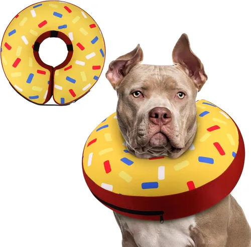 Miniatura 19 de Supet Cono Inflable para Perro para Perros Grandes, Medianos y Pequeños, Collar de Cono Suave para Perros y Gatos, Collar EC para Cuello de Perro