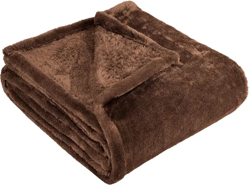 Miniatura 28 de Superior Manta Clásica de Forro Polar Sólido, Gruesa, Acogedora, Mantas Cálidas, Ropa de Cama y Manta de Sofá de Felpa Suave Aterciopelada, Linda